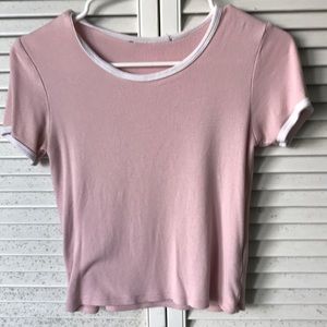 Forever 21 Pink Ribbed Shirt